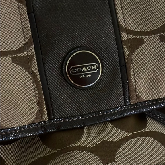 Coach Brown and Tan Backpack - Picture 3 of 6